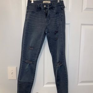 Grey super stretch skinny jeans